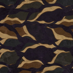 Tissu satin de viscose motif abstrait – Chocolat