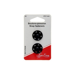 Boutons pressions à coudre 21mm - Noir