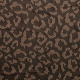 Tissu viscose jacquard motif léopard chocolat