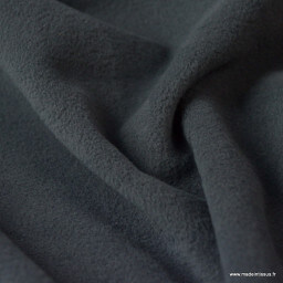 Tissu Micro polaire Gris plomb - oeko tex