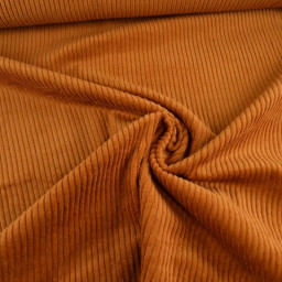 Tissu Velours cotelé grosses côtes Ecureuil - OEKO TEX