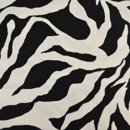 Tissu Jersey de Viscose zebré noir et blanc