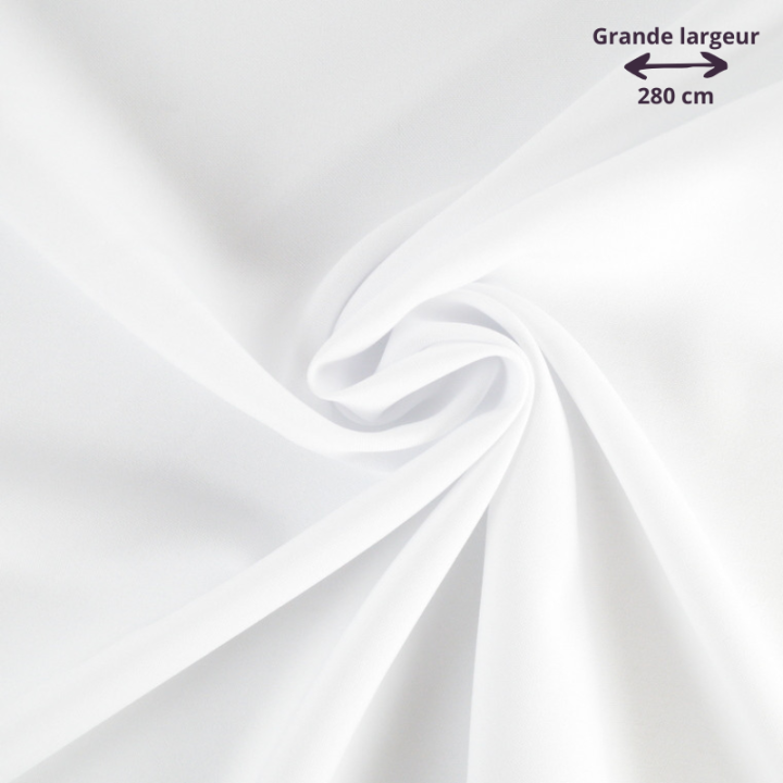 Tissu Burlington en grande largeur - Blanc