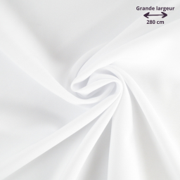 Tissu Burlington en grande largeur - Blanc