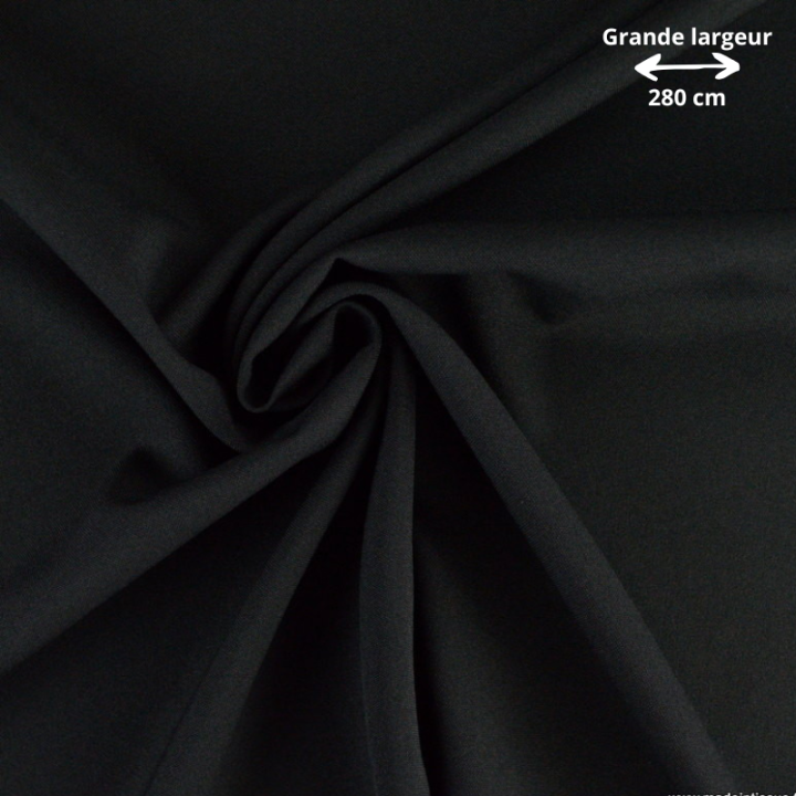Tissu Burlington en grande largeur - Noir