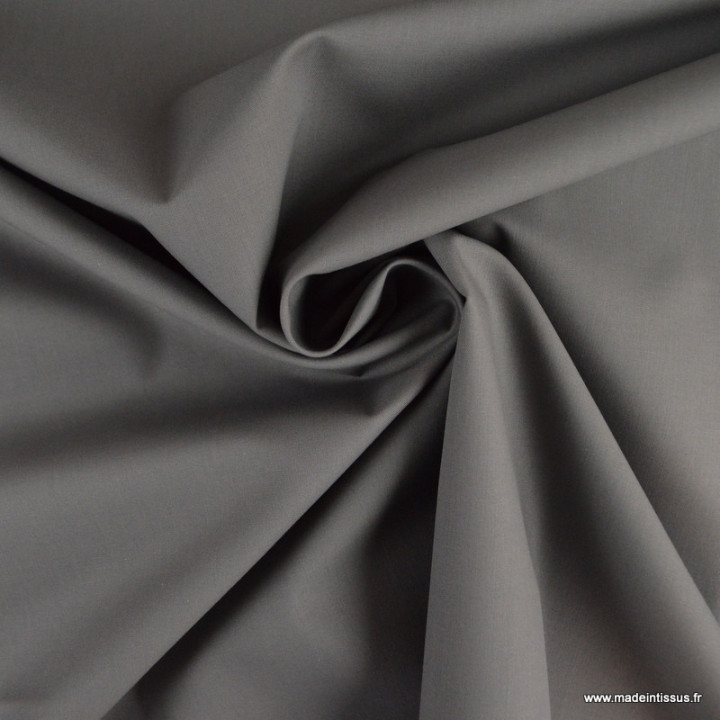 Toile à draps percale grande largeur coton anthracite easy care