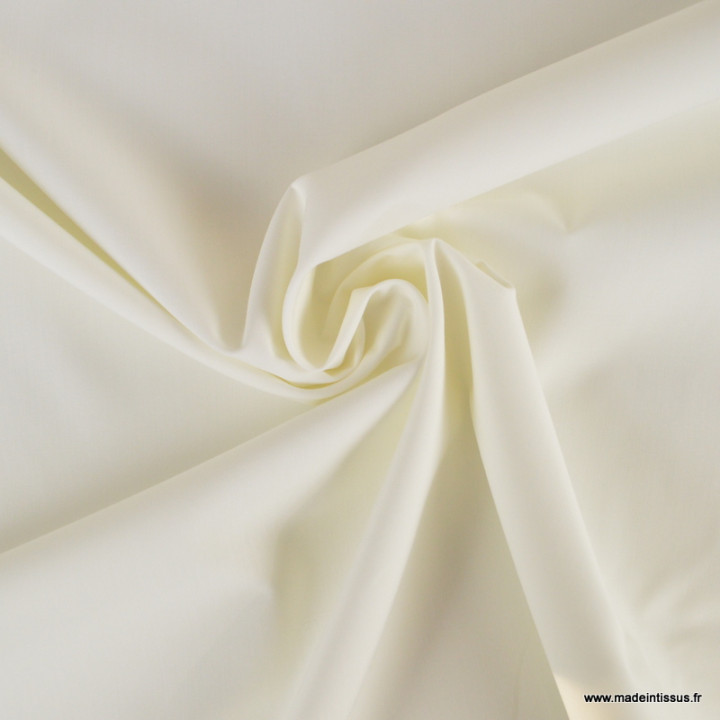 Toile à draps percale grande largeur coton blanc cassé easy care