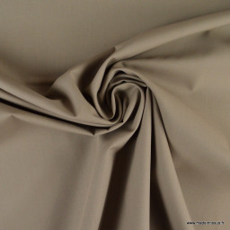 Toile à draps percale grande largeur coton taupe easy care