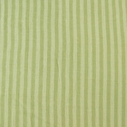 Tissu Double gaze réversible à rayures Vert clair et Amande - OEKO TEX