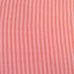 Tissu Double gaze réversible à rayures Rose et cerise - OEKO TEX