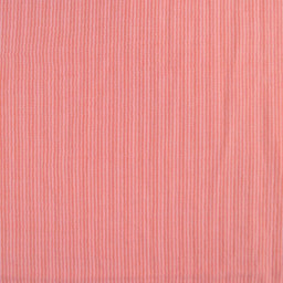 Tissu Double gaze réversible à rayures Rose et cerise - OEKO TEX