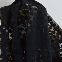 Tulle brodé Izia - Noir