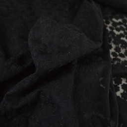 Tulle brodé Izia - Noir