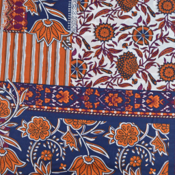 Tissu indien en voile de coton Samarit – Motif Patchwork