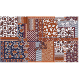 Tissu indien en voile de coton Samarit – Motif Patchwork