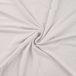 1 coupon de 35cm - Tissu Jersey de viscose de bambou Blanc - Oeko tex