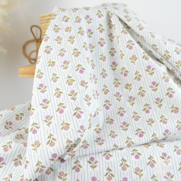 Tissu Cretonne de Coton Aesa – Motif Floral Indien - OEKO TEX