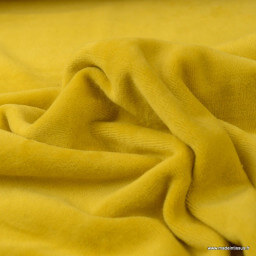 Tissu velours rasé pyjamas nicky Ocre