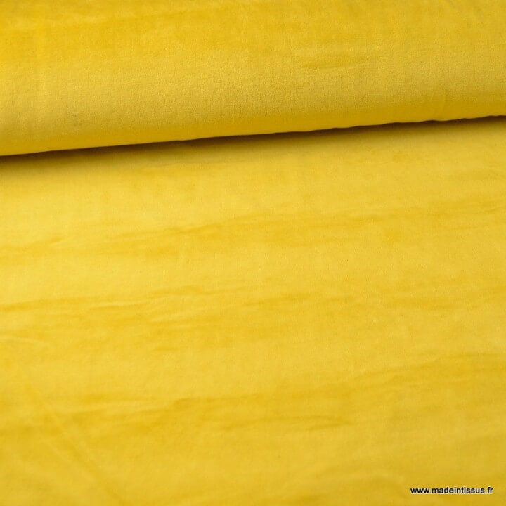 Tissu velours rasé pyjamas nicky Ocre