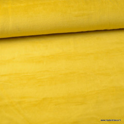 Tissu velours rasé pyjamas nicky Ocre