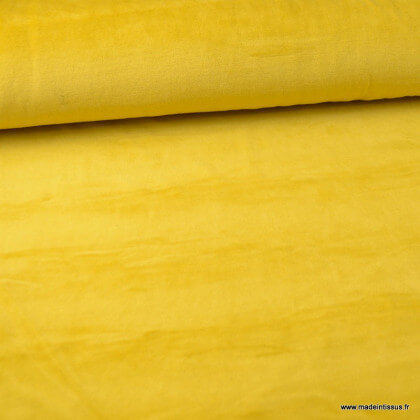 Tissu velours rasé pyjamas nicky Ocre