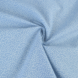 Tissu coton Tassi motif petit pois fond bleu baltique - OEKO TEX