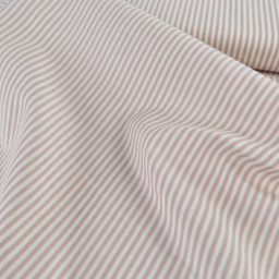 Tissu viscose mélangée à rayures vieux rose et blanc