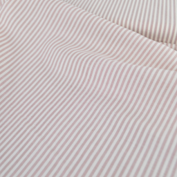 Tissu viscose mélangée à rayures vieux rose et blanc