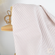 Tissu viscose mélangée à rayures vieux rose et blanc