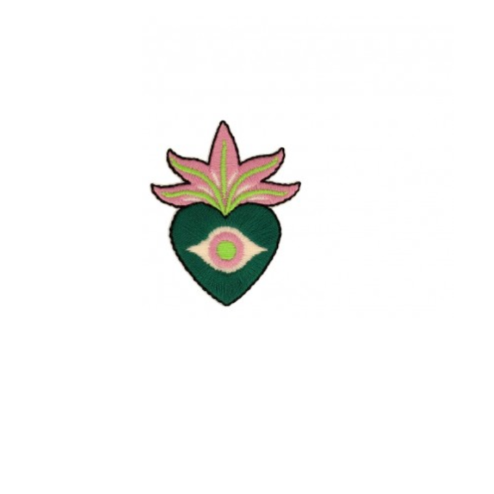 Ecusson thermocollant Coeur Sacré - vert