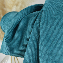 Tissu Velours côtelé washé Pétrole - oeko tex