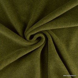 un coupon de 35cm de Tissu Polaire Made in France haut de gamme vert mousse - oeko tex