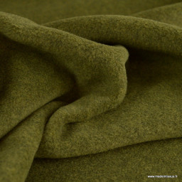 Tissu Polaire Made in France haut de gamme vert mousse - oeko tex