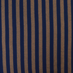 Tissu coton tissé teint à rayures - Bleu marine