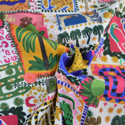 Tissu Satin de coton - Patchwork Exotique