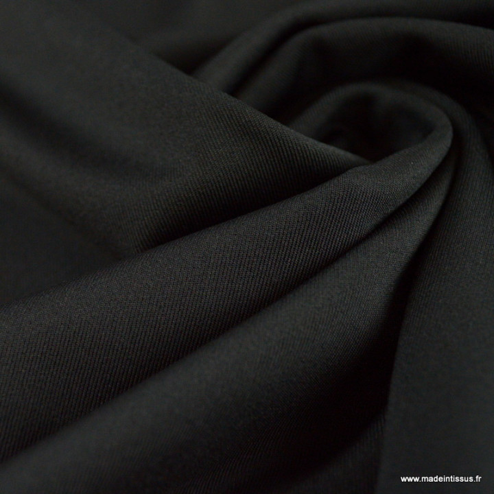 Tissu lycra respirant bi elastique pour legging de sport coloris Noir