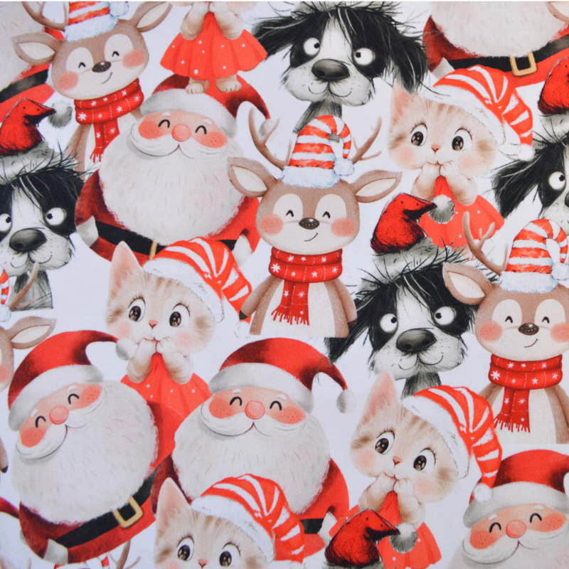 Lot De 3 Coupons De Tissu Thème Noël - Coton Multicolore - Parfait Pour Couture, Déco, Petits Projets De Saison