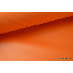 Tissu polyester orange déperlant pour parapluie x50cm