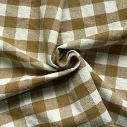 Tissu coton Celestin à grands carreaux Vichy Peanut