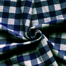 Tissu coton Celestin à grands carreaux Vichy Indigo