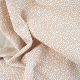 Tissu coton Tassi motif petit pois fond Galet - OEKO TEX