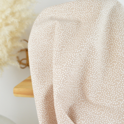Tissu coton Tassi motif petit pois fond Galet - OEKO TEX