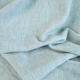 Tissu fluide polyester aspect Lin - vert olive