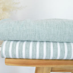 Tissu fluide polyester aspect Lin - vert olive