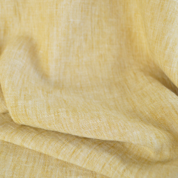 Tissu fluide polyester aspect Lin - Ocre