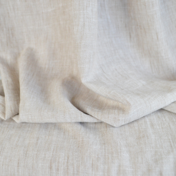 Tissu fluide polyester aspect Lin - Beige
