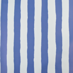 Tissu imperméable type ciré à rayures larges bleues et blanches
