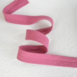 Biais double gaze replié 20 mm - Framboise
