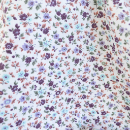 Popeline de coton Isaé – Fleurs botaniques parme & violet - OEKO TEX