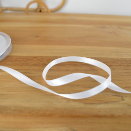 Ruban satin Blanc - 6 mm
